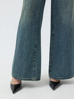Yassiva hmw wide jeans - medium blue denim brown wash
