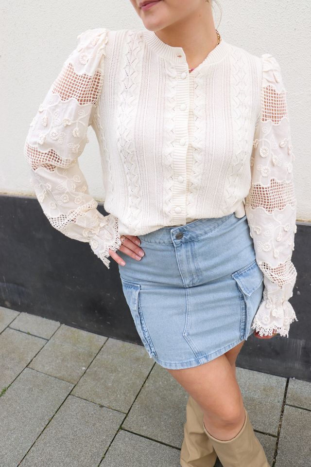 Denim smiley skirt JISEL