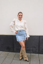 Denim smiley skirt JISEL