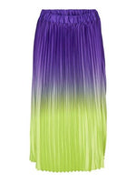 Yassoftly hw midi plisse skirt - lime punch