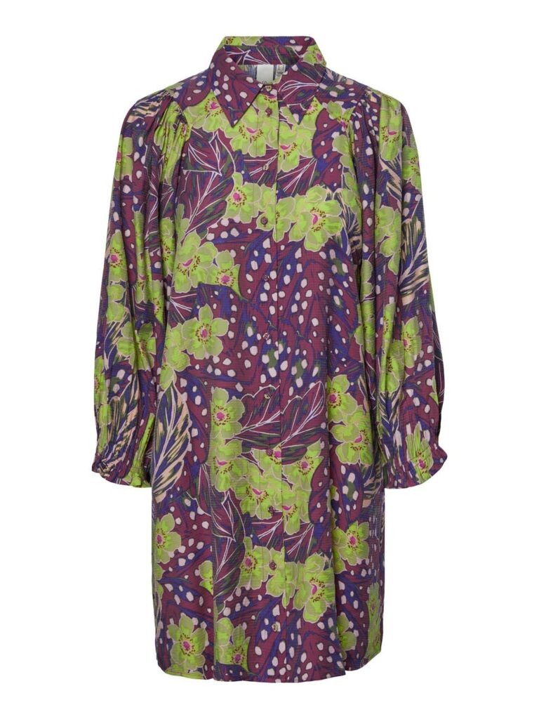 yasemili 7/8 shirt dress - amaranth