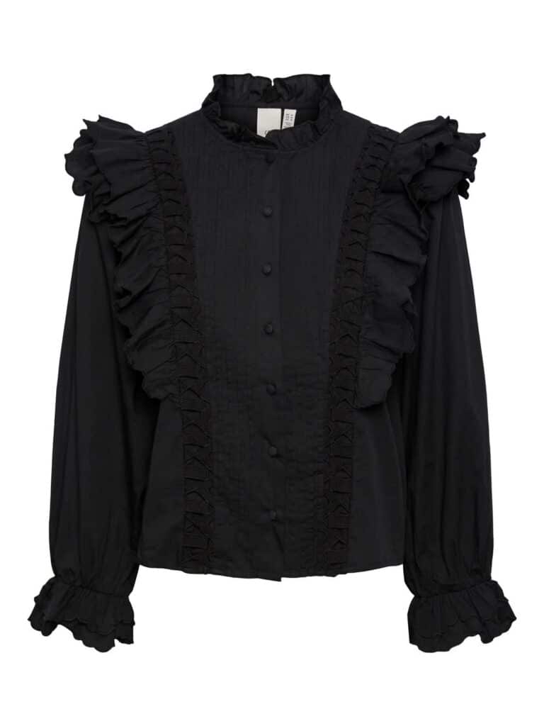 Yasmanva ls shirt s. - black