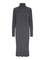 Yasmavi ls knit roll neck dress noos - grey melange