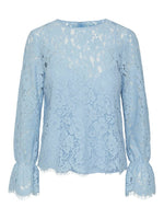 Yasperla ls lace top s. noos - clear sky