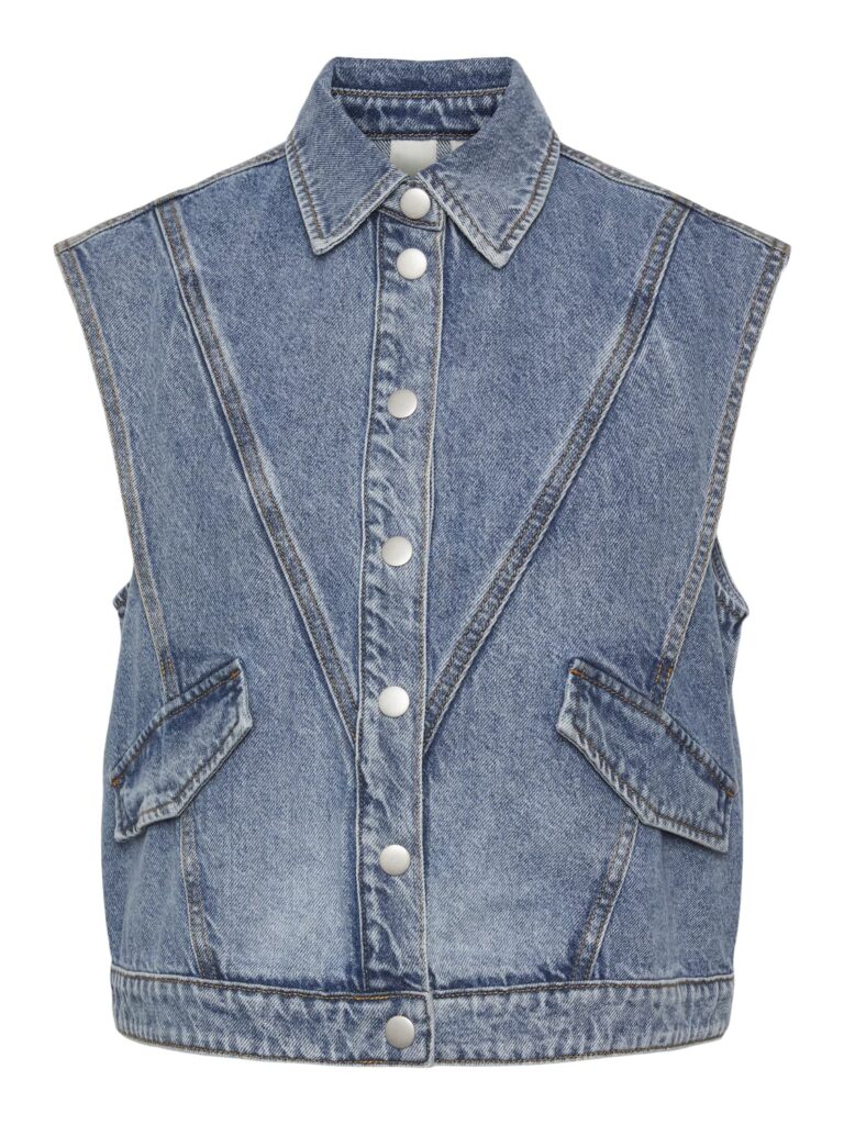 Yasdaisy sl denim waistcoat - Light blue denim