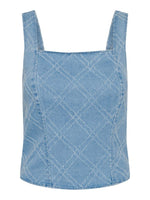 Yaspane denim strap top - Light blue denim