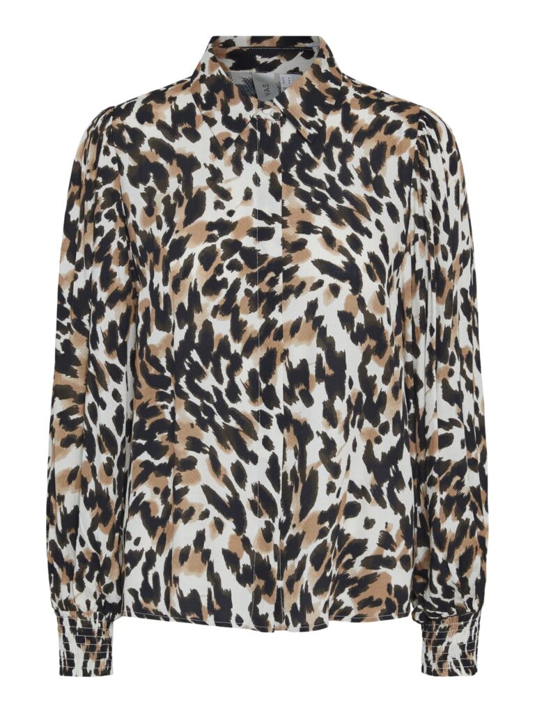 Yasalira ls shirt - Black Leo print