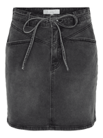 Yasrina hw denim skirt s. - grey melange
