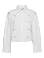 Yascrystal ls short shirt s - Star white