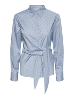 Yasestima ls tie shirt - star white/navy