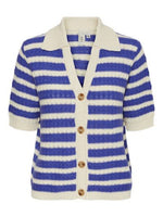 YASCROC SS KNIT CARDIGAN / iris bloom