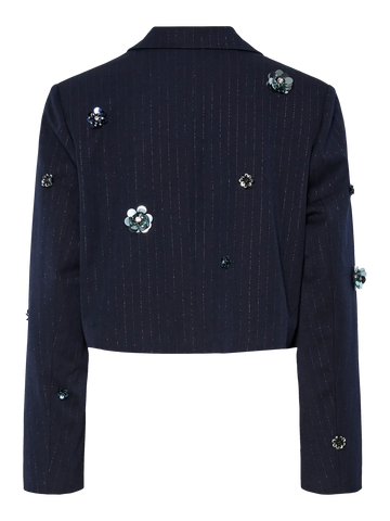 Yasmidnight ls short blazer - navy blazer