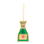 Beaded champagne ornament