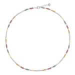 Arabian rainbow choker silver