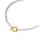 Light blue snake necklace gold